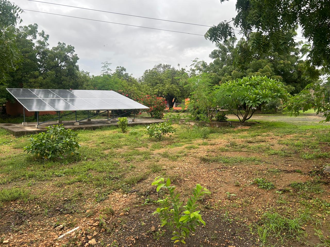 Solar panels at the ashram