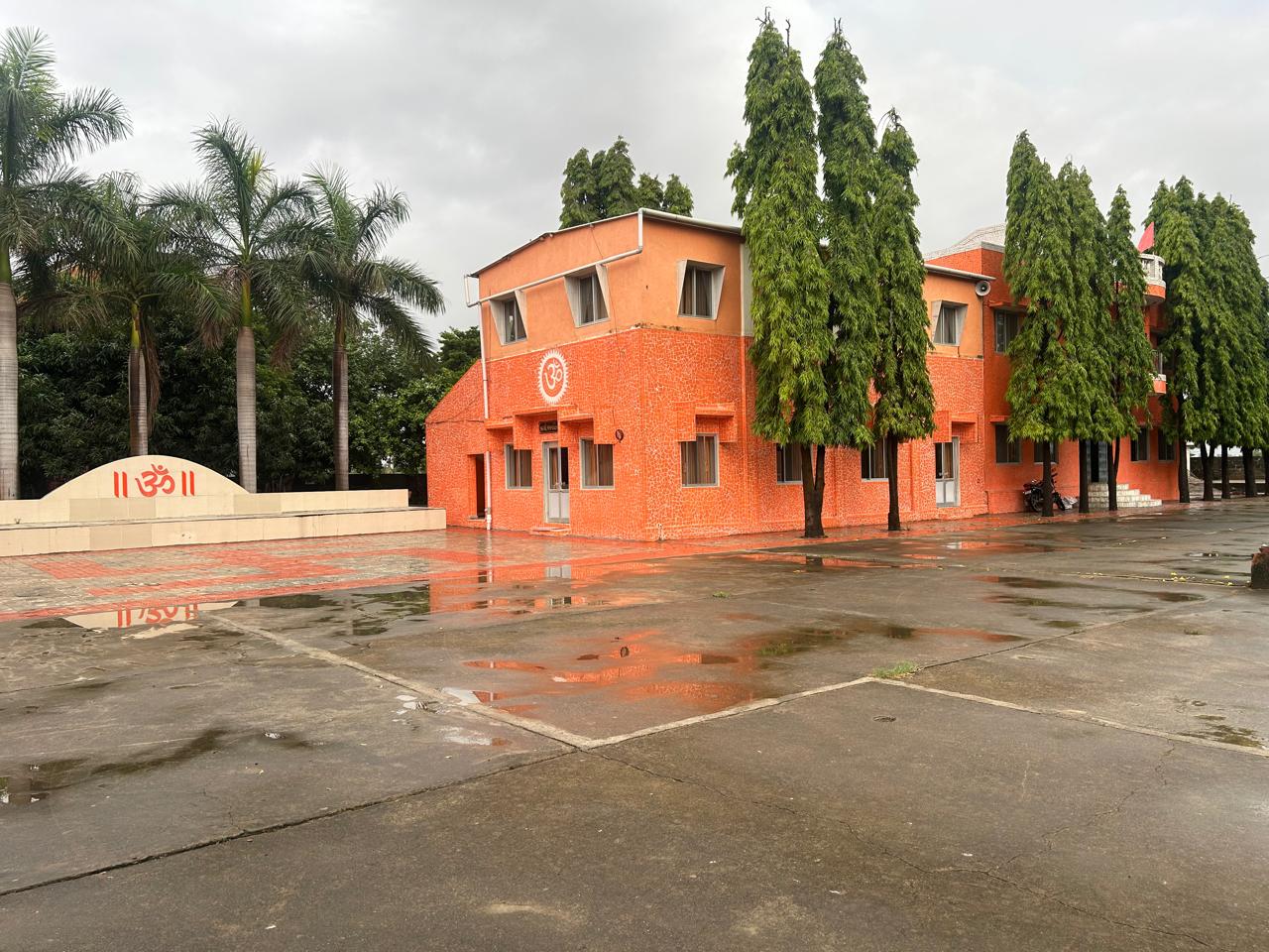 Ashram building exterior view