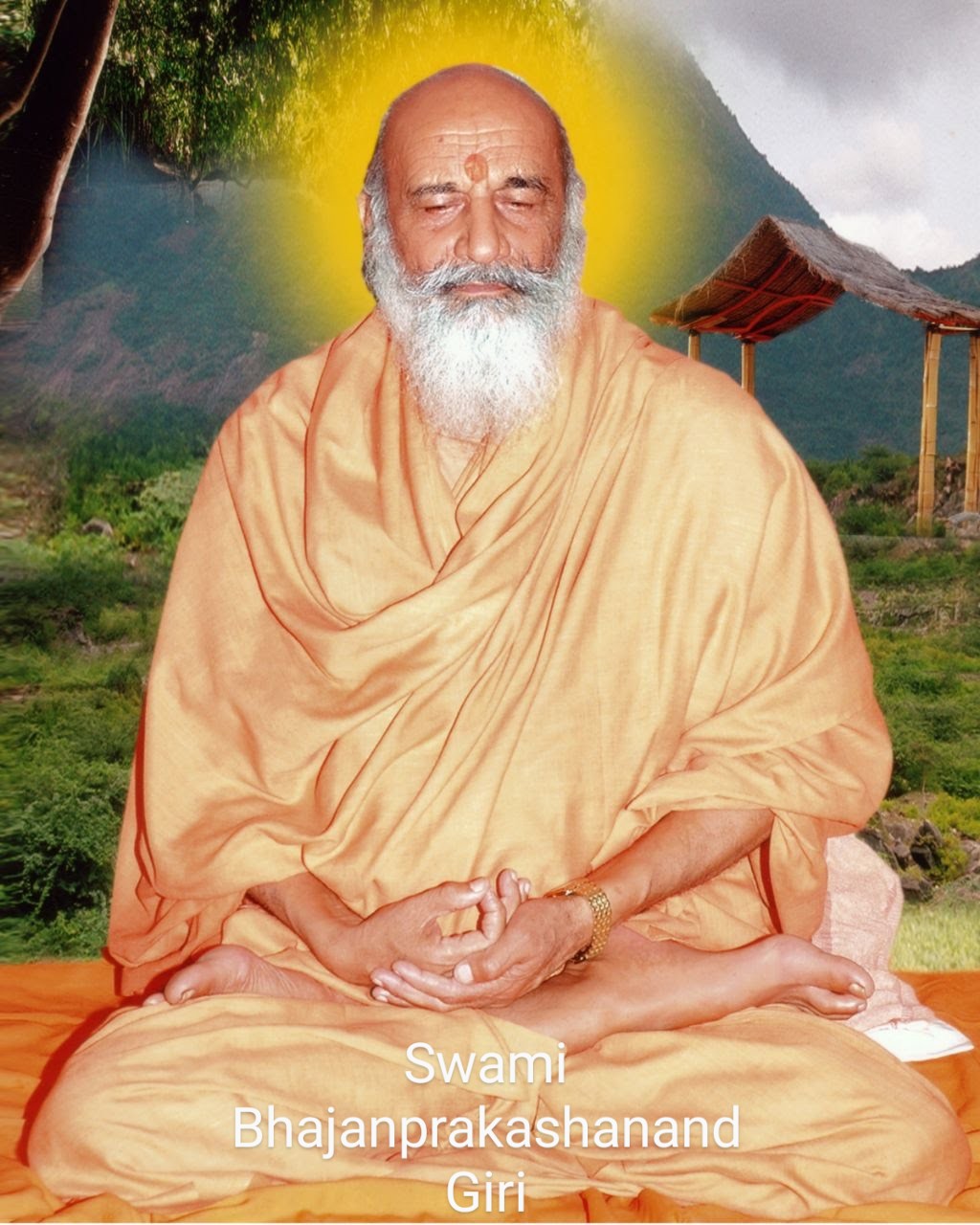 Swami Bhajanprakashanand Giri in meditation